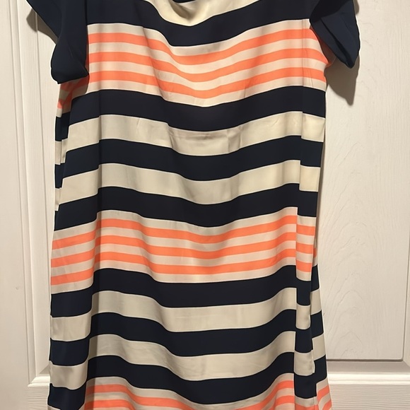 Soprano Blue and Orange Sleeveless Midi Dress - Picture 8 of 8